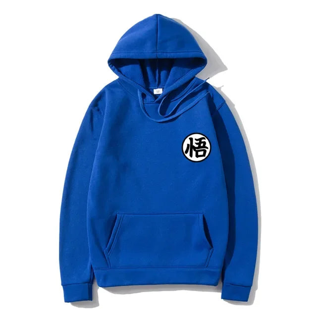 Sweat à Capuche Dragon Ball - Petit Emblème de Goku - Bleu
