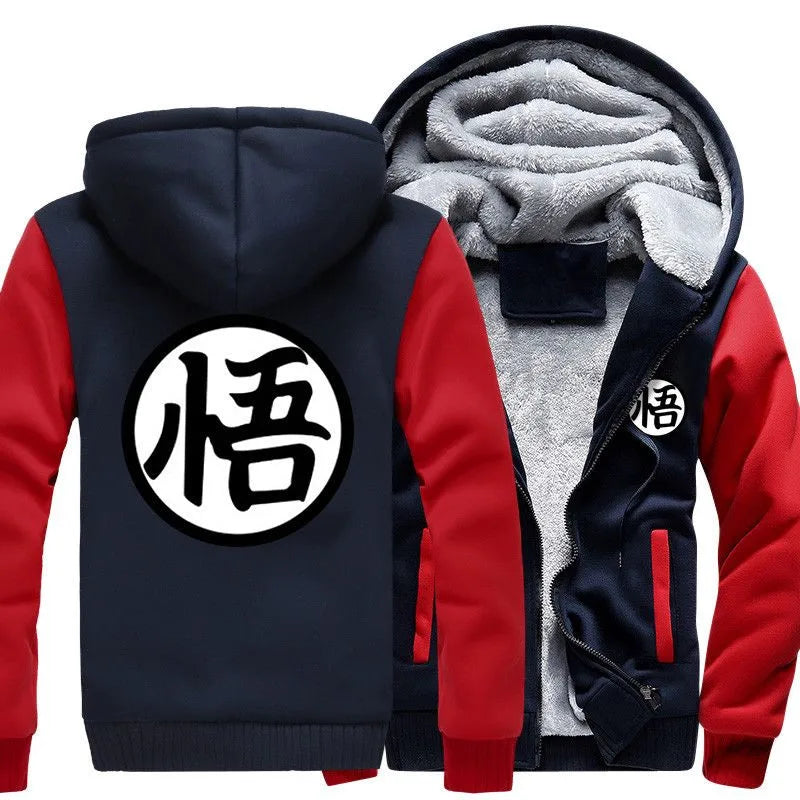 Veste Doublée Dragon Ball - Emblème Go de Goku - Bleu et Rouge