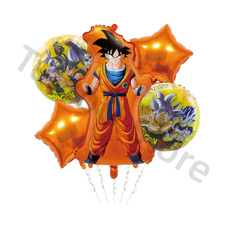 Bouquet de Ballons Dragon Ball - Goku, Beerus, Goten et Trunks