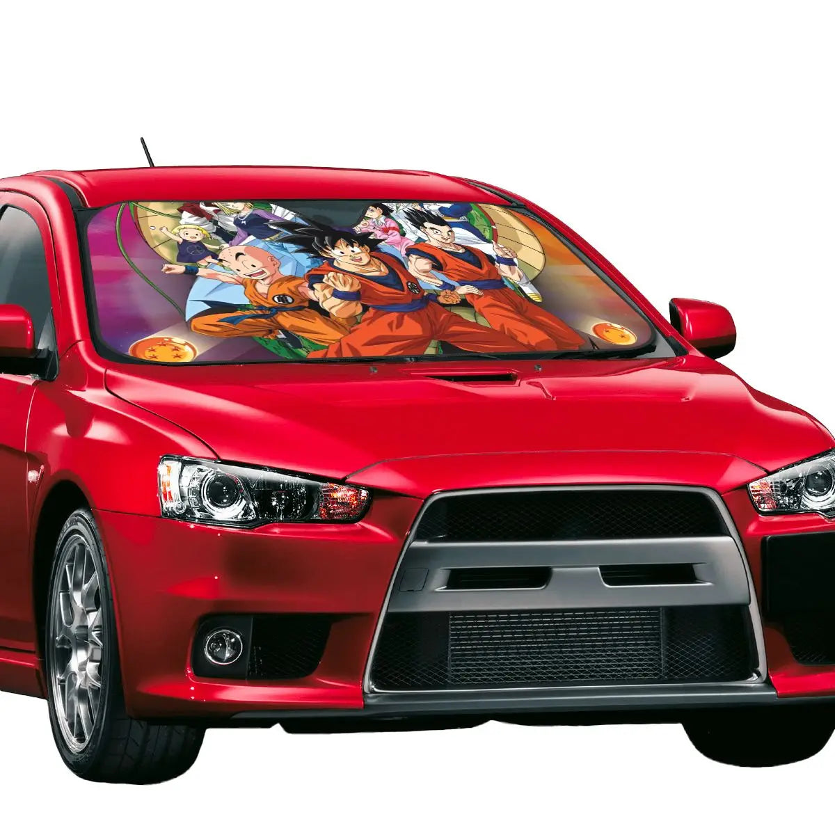 Pare-Soleil Dragon Ball - Goku, Gohan, Krillin, Videl et Shenron