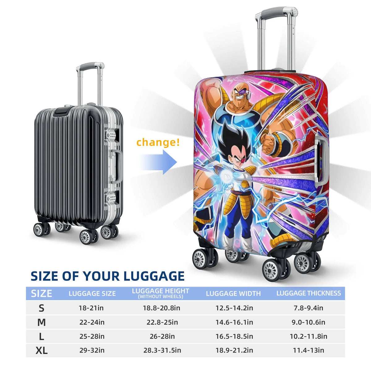 Housse de Valise Dragon Ball - Vegeta et Nappa
