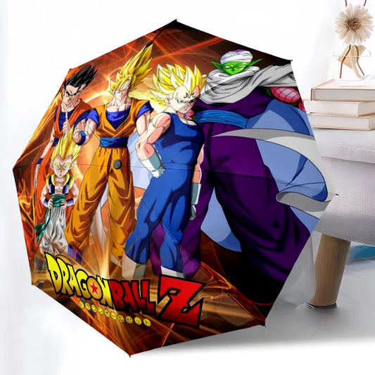 Dragon Ball Umbrella - Goku Super Saiyan, Majin Vegeta and Piccolo