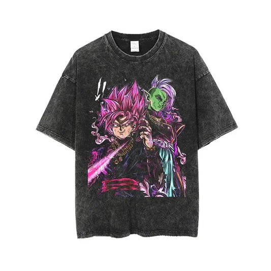 Dragon Ball T-Shirt - Goku Black Rosé and Zamasu