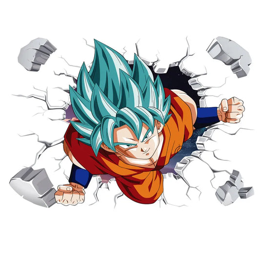 Dragon Ball Wall Sticker - Goku Super Saiyan Blue