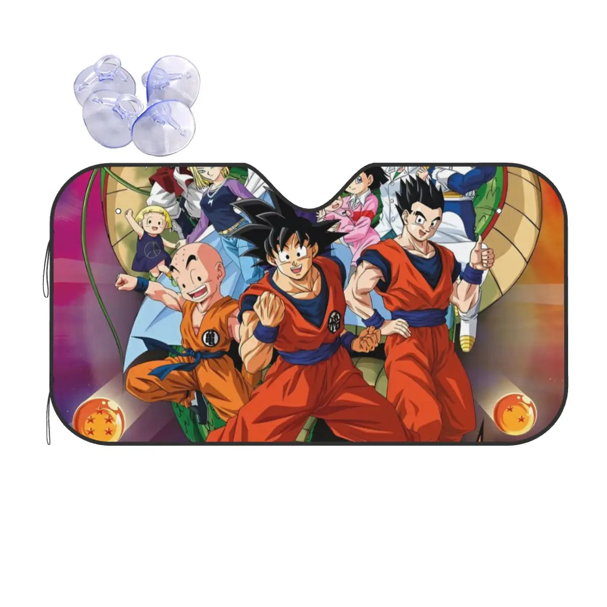 Pare-Soleil Dragon Ball - Goku, Gohan, Krillin, Videl et Shenron