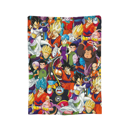 Dragon Ball Throw Blanket - Goku, Piccolo, Bulma, Trunks, Majin Buu and Whis