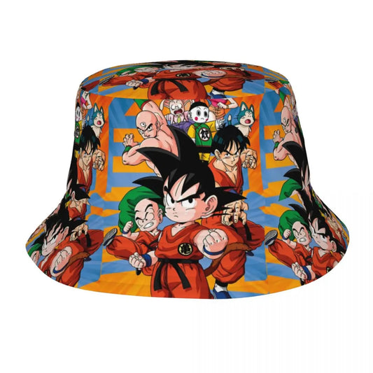 Dragon Ball Bucket Hat - Kid Goku, Krillin, Yamcha and Tien Shinhan