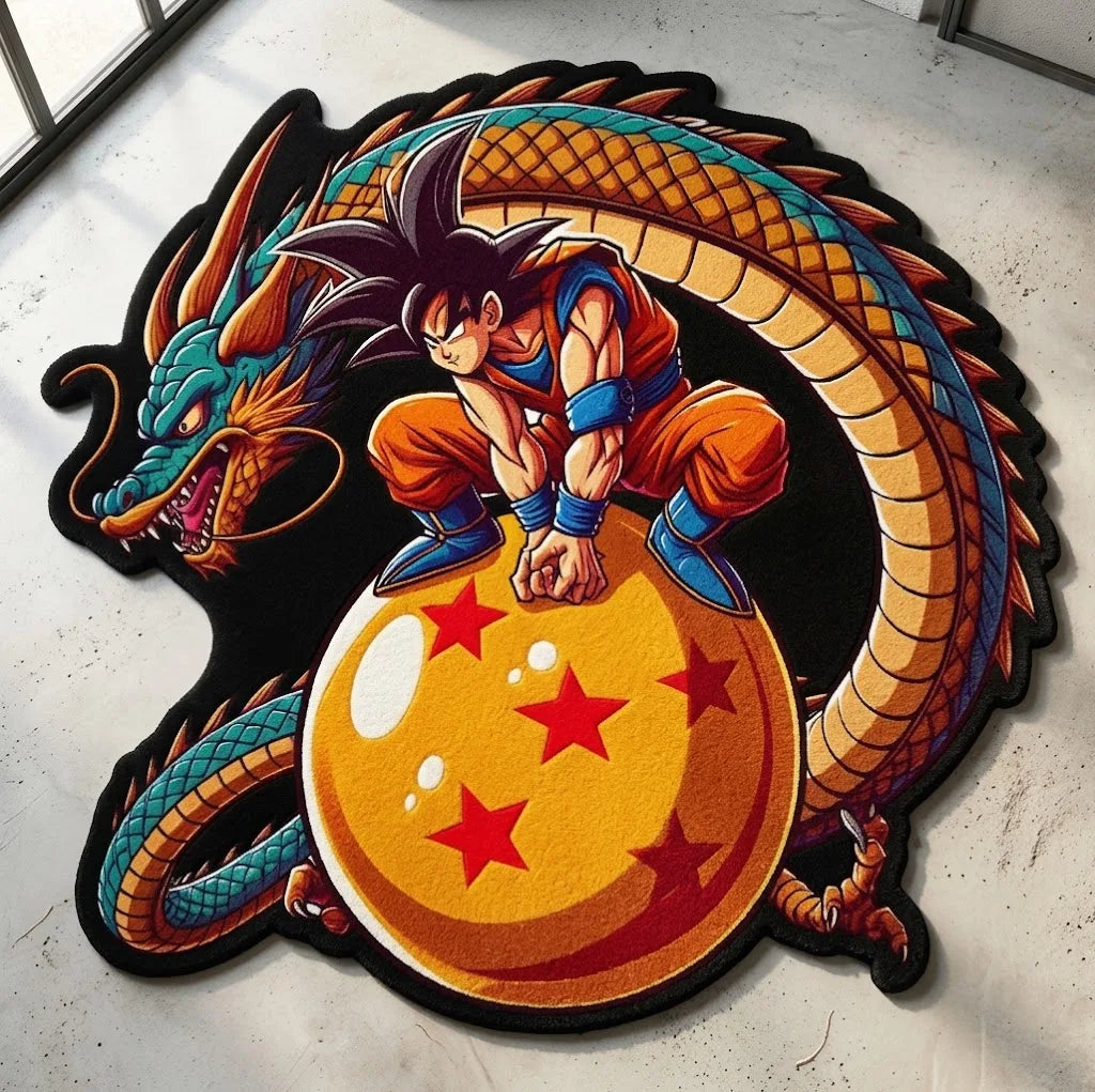 Tapis Dragon Ball - Goku Chevauchant Shenron