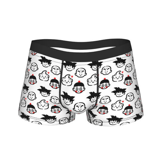 Dragon Ball Boxer Briefs - Kawaii Heads of Goku, Krillin, Majin Buu and Chiaotzu