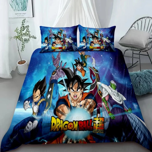 Dragon Ball Duvet Cover - Goku, Beerus and Whis