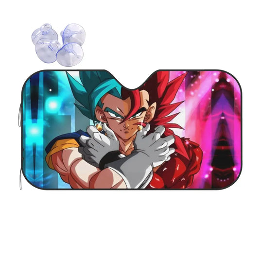 Dragon Ball Car Sunshade - Vegito Super Saiyan Blue and Super Saiyan 4