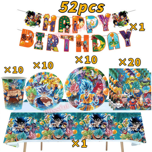 Dragon Ball Birthday Party Kit - 52 Pieces