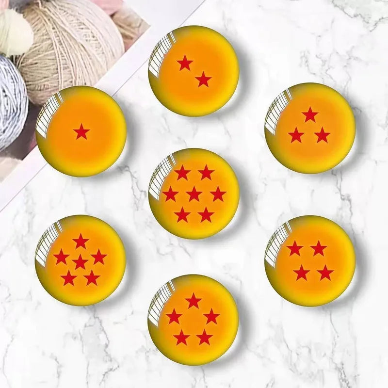 Lot de 7 Magnets Dragon Ball - Les Boules de Cristal
