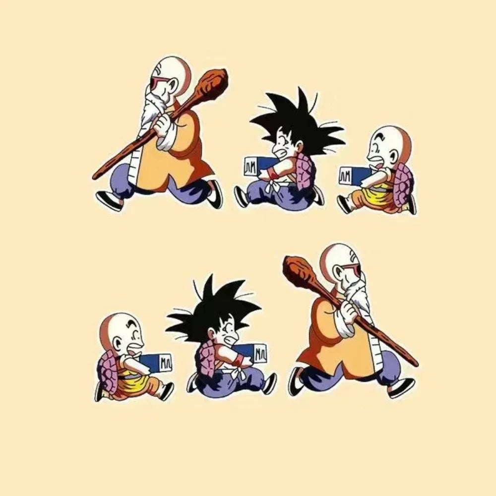 Sticker Dragon Ball - Tortue Géniale, Goku et Krillin