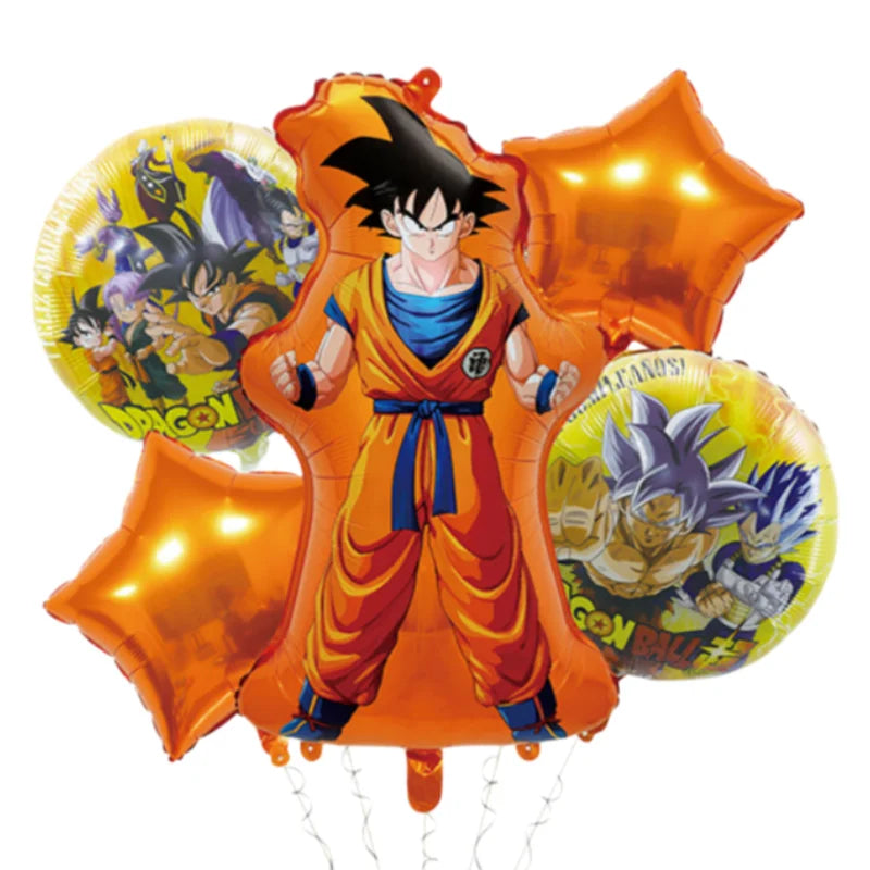 Bouquet de Ballons Dragon Ball - Goku, Beerus, Goten et Trunks