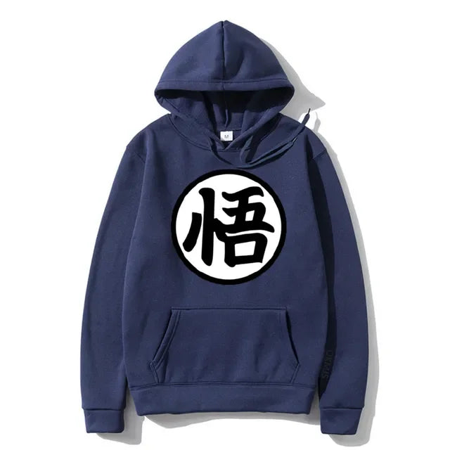 Sweat à Capuche Dragon Ball - Grand Emblème de Goku - Bleu Marine