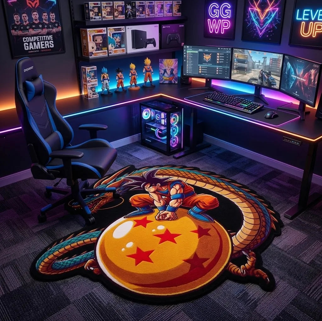 Tapis Dragon Ball - Goku Chevauchant Shenron