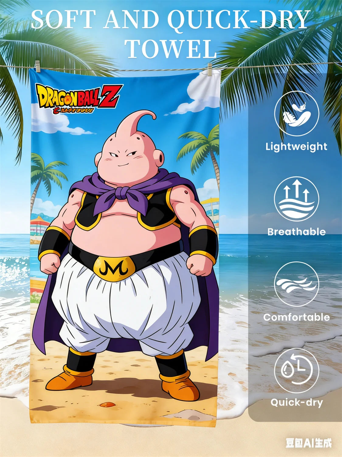 Serviette Dragon Ball - Majin Buu