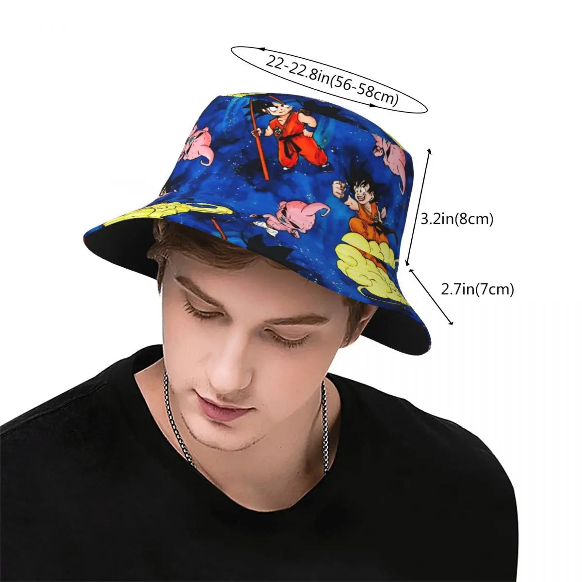 Chapeau Bob Dragon Ball - Goku Enfant et Kid Buu