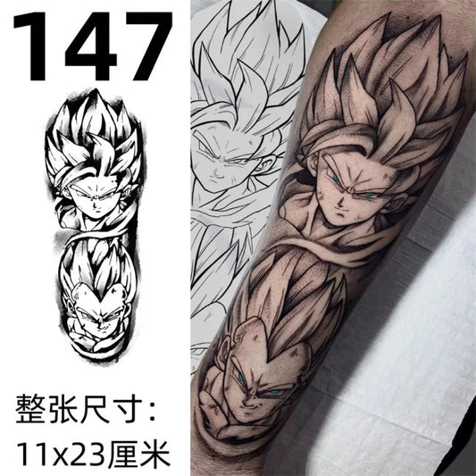 Dragon Ball Semi-Permanent Tattoo - Goku and Vegeta
