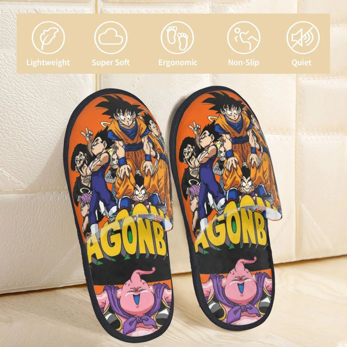 Chausson Dragon Ball - Goku et Majin Buu