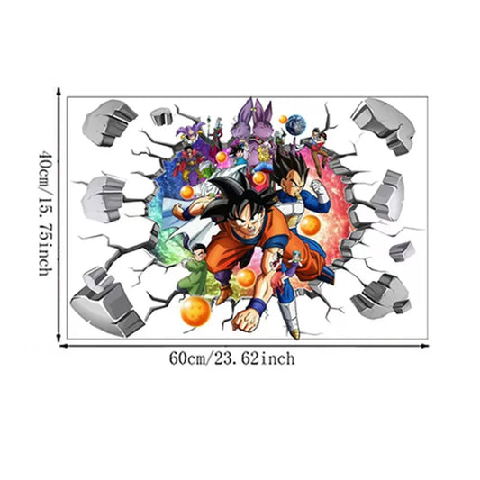 Dragon Ball Wall Sticker - Goku, Vegeta and Beerus