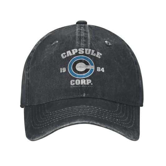 Dragon Ball Cap - Vintage Capsule Corp. - Front View in Black
