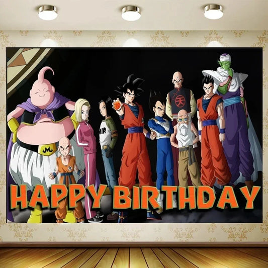 Dragon Ball Backdrop - Android 17, Android 18 and the Universe 7 Team