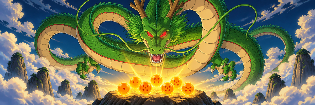Shenron et les sept Dragon Balls — illustration
