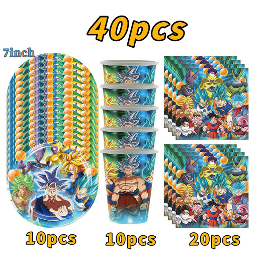 Dragon Ball Birthday Party Kit - 40 Pieces