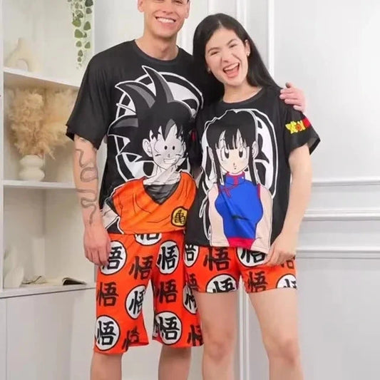 Dragon Ball Couple Pajamas - Goku and Chi-Chi