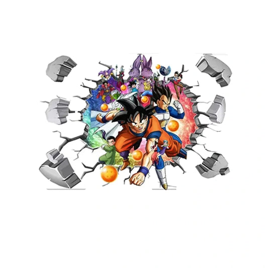Dragon Ball Wall Sticker - Goku, Vegeta and Beerus